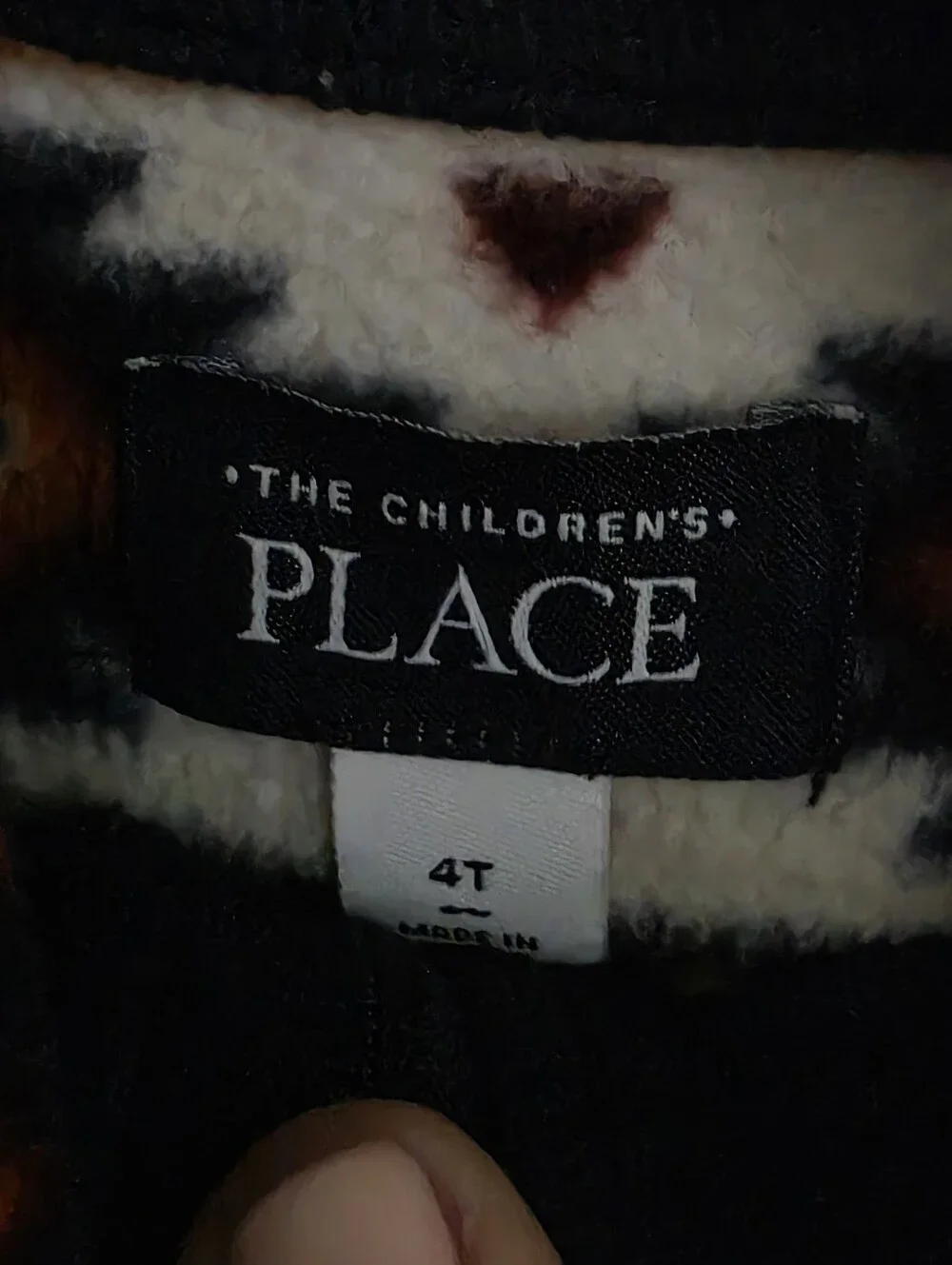 The Children's Place Fleece Pullover Boys Brown Fair Isle Polar Bear SIZE 4T